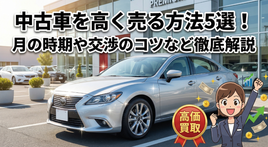 【2026年版】中古車を高く売る方法5選!月の時期や交渉のコツなど徹底解説